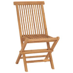 ZNTS Folding Garden Chairs 4 pcs Solid Teak Wood 315442