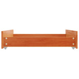 Bed Drawers 2 pcs Wax Brown Solid Wood Pine 847169