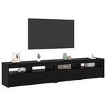 TV Cabinets 2 pcs Black oak 210 x 35 x 40 cm Engineered wood 3332520