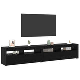 TV Cabinets 2 pcs Black oak 210 x 35 x 40 cm Engineered wood 3332520