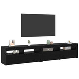 TV Cabinet 2 pcs Black Oak Engineered Wood 3332520