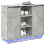 LED Sideboard Concrete Grey 90 x 32 x 75 cm Engineered Wood 869685