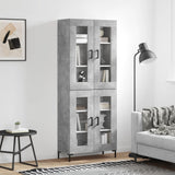 Highboard Concrete Grey 69.5x34x180 cm Engineered Wood 3198277