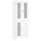 Highboard White 69.5x34x180 cm Engineered Wood 3198585