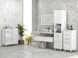 kleankin 71" Tall Slim Bathroom Storage Cabinet, Narrow Cupboard with Drawer, Open Shelves, 2 Doors, T3398P554931