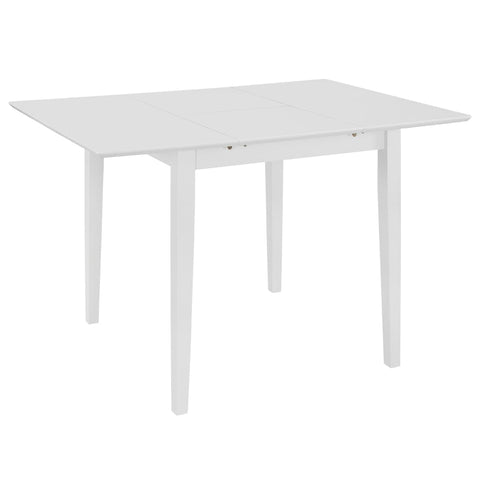 ZNTS Extendable Dining Table White x80x74 cm MDF 247626