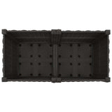Garden Planter with Wheels Black 80 x 40 x 44 cm PP 3422960