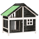 Dog Kennel Grey 96x60.5x87 cm Solid Wood Pine 172268