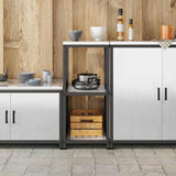 Kitchen Storage HATTEM Silver 40 x 50 x 92 cm Steel 874972