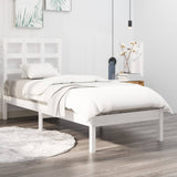Bed Frame without Mattress White 90x200 cm Solid Wood 3105456