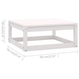 4 Piece Garden Lounge Set White Solid Wood Pine 3075305