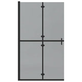 Walk-In Shower Wall Folding Black 110 x 6.5 x 190 cm 42017967