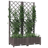 Garden Planter with Trellis Brown 80x40x121.5 cm PP 318260