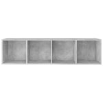 ZNTS Book Cabinet/TV Cabinet Concrete Grey 36x30x143 cm Engineered Wood 800148