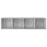 ZNTS Book Cabinet/TV Cabinet Concrete Grey 36x30x143 cm Engineered Wood 800148