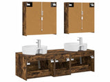 Bathroom Furniture Set 5 pcs Smoked Oak 3406931