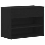 Shoe Bench with Shelf Black Oak 60 x 30 x 45 cm Engineered Wood 862702