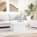 ZNTS Coffee Table White 80x55x40 cm Engineered Wood 840863