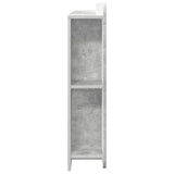 Headboard Cabinet with Storage Concrete Grey Engineered Wood 8001204