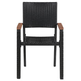 Garden Dining Set Black 3099419
