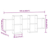 Wall Shelf Old Wood 159x18x65 cm Engineered Wood 853216