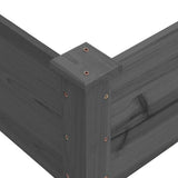 Garden Raised Bed Grey 120x120x56 cm Solid Wood Fir 364306