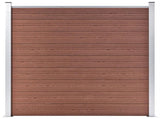 Garden Fence WPC 1737x186 cm Brown 3053215