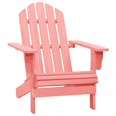 Garden Adirondack Chair Solid Fir Wood Pink 315877