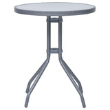 3 Piece Bistro Set Aluminium and Textilene Silver 3070653