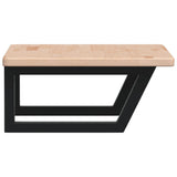 Basin Shelf Wall Mounted Steel and Solid Wood Oak 3302383