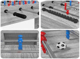 Foosball Table Grey Sonoma 125 x 60.5 x 80 cm Engineered Wood 858889