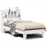Bed Frame without Mattress White 90x200 cm Solid Wood Pine 3308853