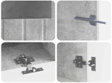 5 Piece LED TV Cabinet Concrete Grey Engineered Wood 3416517