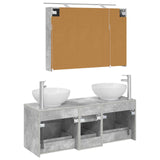Bathroom Furniture Set 4 pcs Concrete Grey 3406978