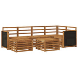 Sectional Sofa Set 6 pcs Natural Solid Acacia Wood 3384580