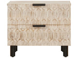 Bedside Cabinet 2 pcs White 40 x 33 x 46 cm Solid Mango Wood 4017863