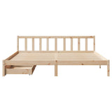 Bed Frame without Mattress 200x200 cm Solid Wood Pine 3301483