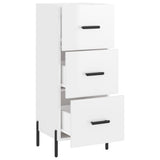 Sideboard High Gloss White 34.5x34x90 cm Engineered Wood 828614