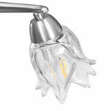 289230 Ceiling Lamp with Transparent Glass Shades for 3 E14 Bulbs Tulip