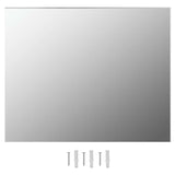 Wall Frameless Mirror with LED Lights Rectangular Glass 3078645