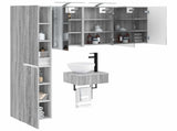Bathroom Furniture Set 5 pcs Grey Sonoma 3407252
