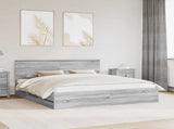 Bed Frame with Drawer Grey Sonoma 180 x 200 cm Engineer Wood 3407961