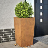 ZNTS Garden Planters 2 pcs 45x45x75 cm Weathering Steel 851107