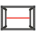 ZNTS Work Bench Frame Matte Black and Matte Red 70x50x79 cm Metal 151449