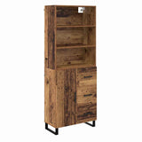 Highboard with Drawer 2 pcs Old Wood Engineered Wood 3415761