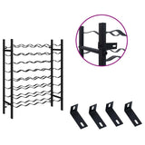 Wine Rack for 48 Bottles Black Metal 289563