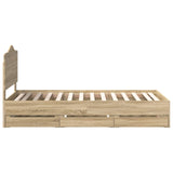 Bed Frame with Drawer Sonoma Oak 100 x 200 cm Engineer Wood 3413445