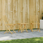 ZNTS 3 Piece Bistro Set Bamboo 3278524