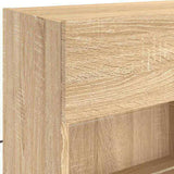 TV Wall Cabinet with LED Lights Sonoma Oak 98.5x30x60.5 cm 837108