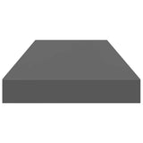 Floating Wall Shelves 4 pcs High Gloss Grey 60x23.5x3.8 cm MDF 323792